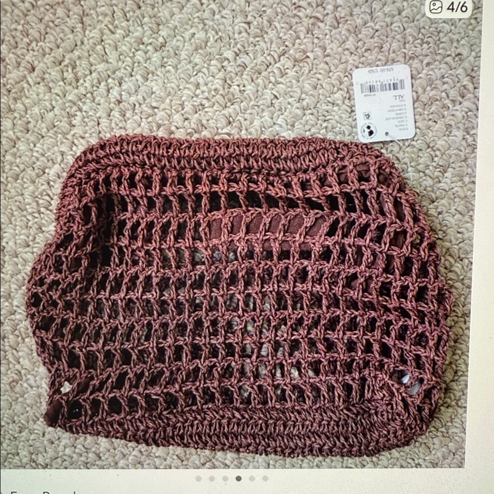 Free People Sand Bound Clutch. NWT. Chocolate - Picture 4 of 6